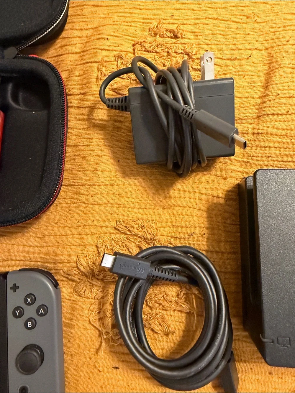 Nintendo Switch Console Bundle in Gray with Black Carry Case and Accessories